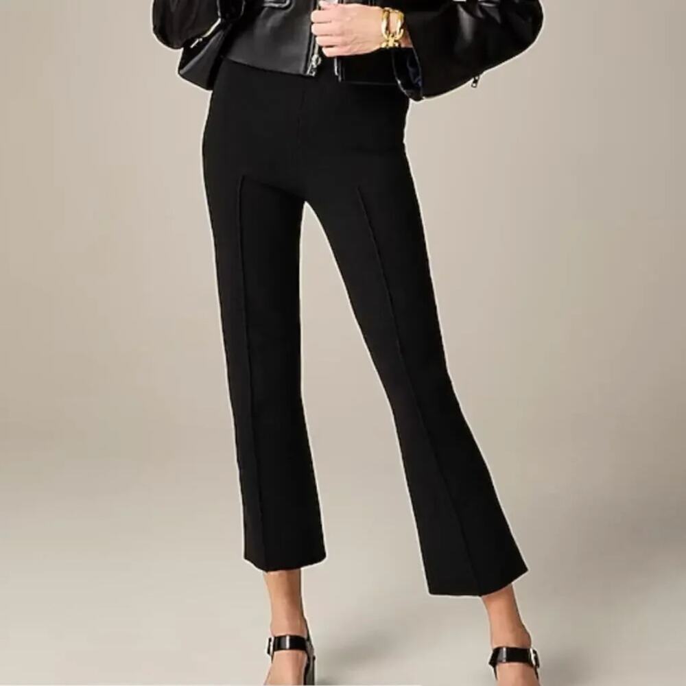 J. Crew Delaney Kickout Sweater Pant Black BQ100 Size M